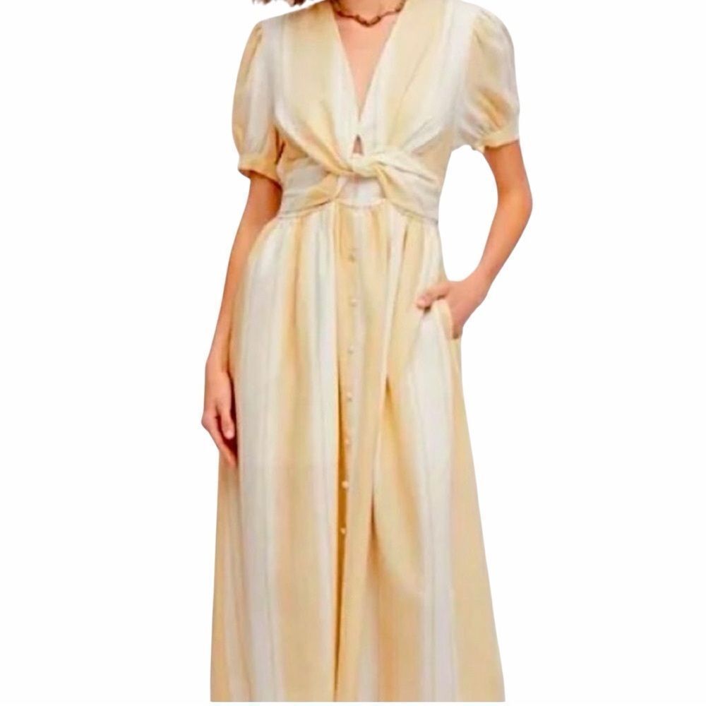 NWT Sam Edelman Christy Linen Blend Maxi Dress Size XL
